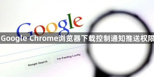 Google Chrome浏览器下载控制通知推送权限1