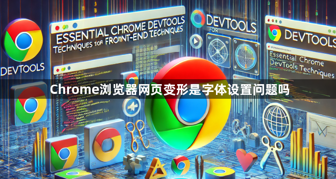 Chrome浏览器网页变形是字体设置问题吗1