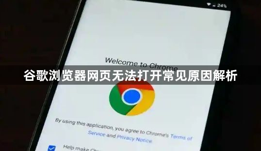 谷歌浏览器网页无法打开常见原因解析1